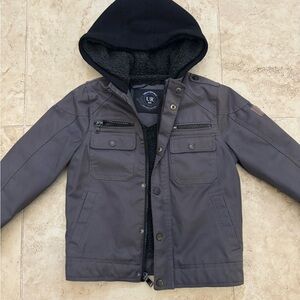 Urban Republic Fleece-Lined Jacket in Black and Gray